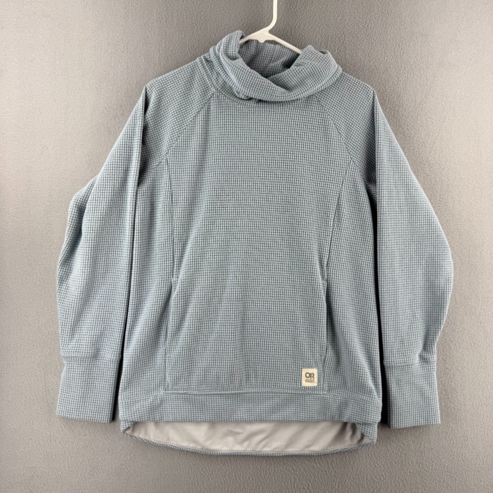 Outdoor Research Sweater Womens Medium Trail Mix Cowl Pullover Grid Fleece